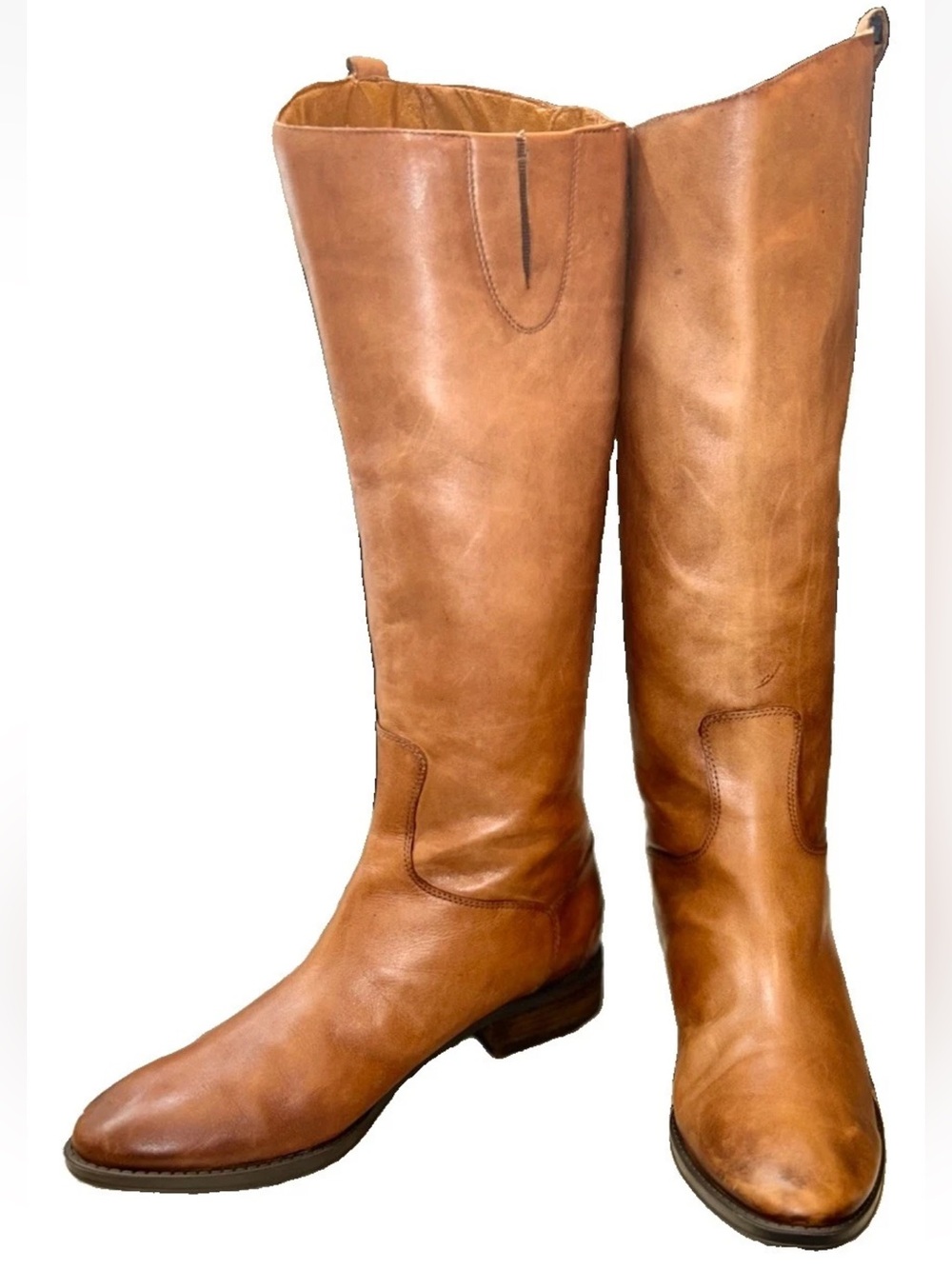 Sam Edelman Penny Whiskey Tan Leather Tall Knee High Riding Boots Women's 9.5M